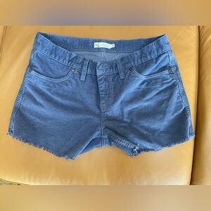 Carve Designs Blue Shorts with Frayed Hem
